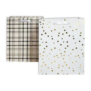 2pk Plaid Dots Gift Bags - Bullseye's Playground™ - 1 of 3