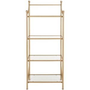 Diana 4 Tier Etagere - ETG6207 - Clear/Gold - Safavieh - 1 of 4