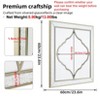 23.6in Large Square Wall Mirror Silver Bedroom Bathroom Living Room Decorative Mirror - 2 of 4