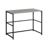 INFURNIC Desks Modern Computer Desk Writing Workstation with Storage Drawers and Metal Legs for Home Office, Grey, 40"*19"*30" - 3 of 4