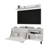 65" Melamine Open Storage TV Stand with Pneumatic Arms, 1 Door, and Scratch-Resistant Surface for Living Room and Bedroom - 2 of 4