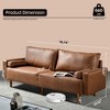 XIZZI Modern Compact 2-Seater Sofa for Small Spaces - Soft Polyester Fabric, Sponge & Plush Filling, Solid Wood Frame Loveseat in Multiple Colors - 3 of 4