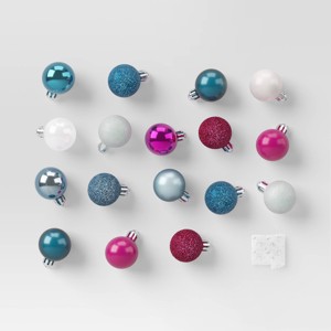 25ct Round Mini Christmas Tree Ornament Set - Wondershop™ - 1 of 4