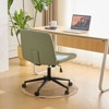 Karl Home |Avocado Green Cat Claw Leather Adjustable Height Swivel Office Chair - 3 of 4