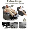 Recliner Chair, PU Leather Reading Recliner with Heat & Massage, Soft Lazy Boy Recliner Chair with 2 Cup Holders for Living Room, Bedrooms Nurseries - 3 of 4