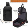 MaseiKar 14-16 inch Sling Bag for Men,Black Crossbody Bag with USB Charging Port Fits 10.2inch iPad, Casual Daypack - 3 of 4