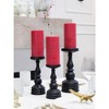 Large Pillar Candles 3x6 Inch ¨C Set of 3 Unscented Dripless Candles, Long Burning Rustic Finish for Weddings, Home Decor - 4 of 4