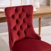KTMBDW Upholstered Dining Chairs Set of 2, Button Tufted Dining Chair with Black Solid Wood Legs for Dining Room, Kitchen - 4 of 4