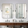 Lirago Wrought Iron Swivel Mirror Tempered Glass 23"H x 0.98"D x 32"W Black - 4 of 4