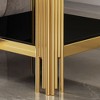 NicBex Coffee Tables for Living Room 19.69" Square Coffee Table with Tempered Glass Top and Steel Frame for Bedroom, Silver - 4 of 4