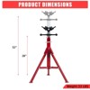 V-Head Pipe Jack Stand, 28-52 Inches Adjustable Height, 2500 Lbs Load Capacity, Heavy Duty Steel Pipe Jack Stand, for Welding and Pipe Threading - 3 of 4