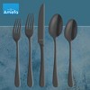 Amefa Austin 20-Piece Flatware, Set for 4 – Durable Stainless Steel Silverware with Satin Finish, Rust-Resistant Cutlery, Fork, Spoon & Knife - Black - 4 of 4