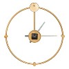 Kate and Laurel Lidor Round Metal Wall Clock, 22x25, Gold - 4 of 4