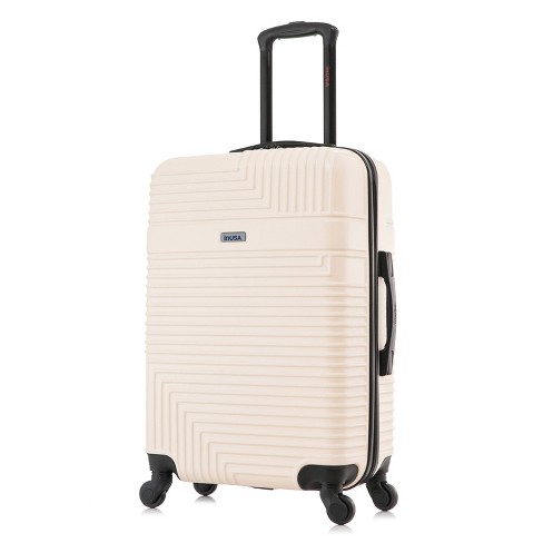 InUSA Resilience Lightweight Hardside Checked Spinner Luggage Set 3pc -  Beige