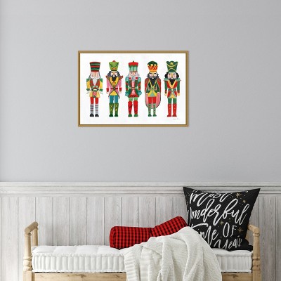 Amanti Art Holiday Nutcrackers I by Farida Zaman Canvas Wall Art Print Framed 23-in. x 16-in.