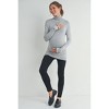 Hello Miz Women's Long Sleeve Mock Neck Button Cuff Maternity Top - 4 of 4