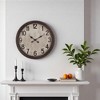 FONTOI Wall Clocks Round Decorative Wall Clock for Living Room Hanging Clock Modern Timepiece Home Wall Decor, Room Decor, Brown, 20"*20"*2" - 2 of 4