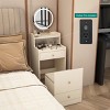 Vanity Desk Modern with LED Mirror and Charging Station for Small Bedroom 19.68in Wide-3irtyhousy - 2 of 4