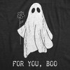 Mens For You Boo T Shirt Funny Halloween Bedsheet Ghost Flower Joke Tee For Guys - Crazy Dog Men's T Shirt - 2 of 4