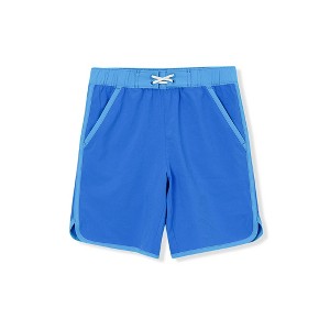 Lands' End Kids Active Stretch Curved Hem Long Board Short - 1 of 2