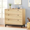 3-Drawers Storage Cabinet, CENGHU Coffee Bar Cabinet with Rope Woven Drawer, Buffet Cabinet, for Bedroom, Living Room, Dining Room, Hallways - 2 of 4