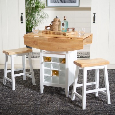 Casey Black Wood 3-Piece Drop Leaf Pub Set