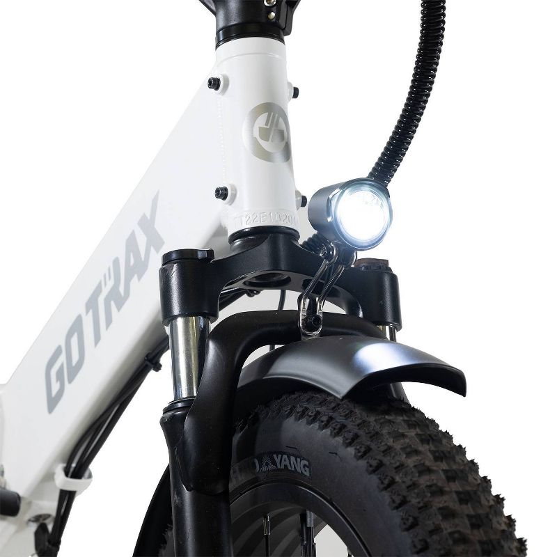 GOTRAX Adult F2 20&#34; Step Through Electric Folding Bike - White, 5 of 10