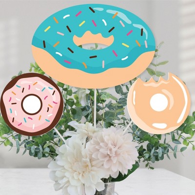 Big Dot of Happiness Donut Worry, Let's Party - DIY Shaped Doughnut Party  Cut-Outs - 24 Count