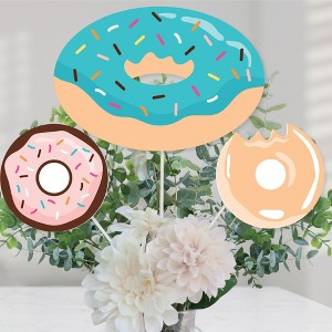 Big Dot of Happiness Donut Worry, Let's Party - Doughnut Party Centerpiece Sticks - Table Toppers - Set of 15 - 1 of 4