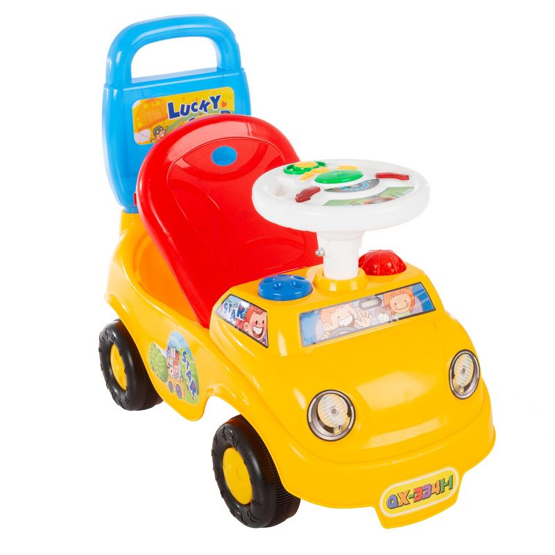 Toy Time Kids Ride-On/Push Car With Steering Wheel, Lights and Music, 1 of 7