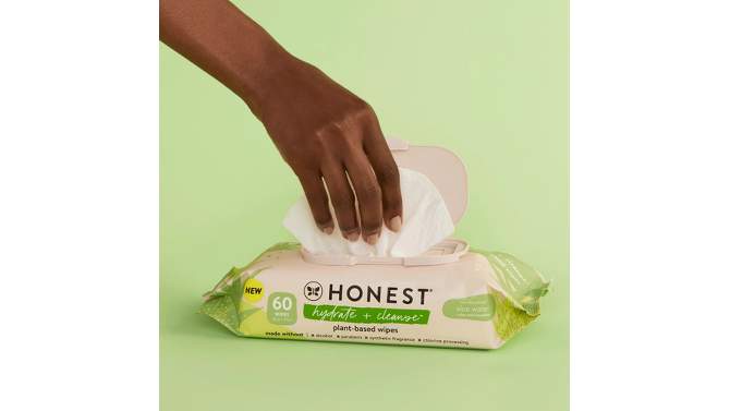 The Honest Company Hydrate + Cleanse Plant-Based Baby Wipes - Aloe and Cucumber - (Select Count), 2 of 8, play video