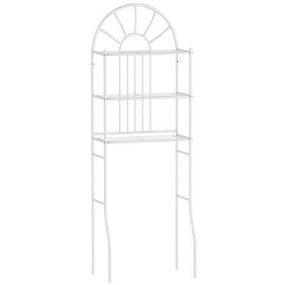White Metal 3-Shelf Over-the-Toilet Bathroom Organizer