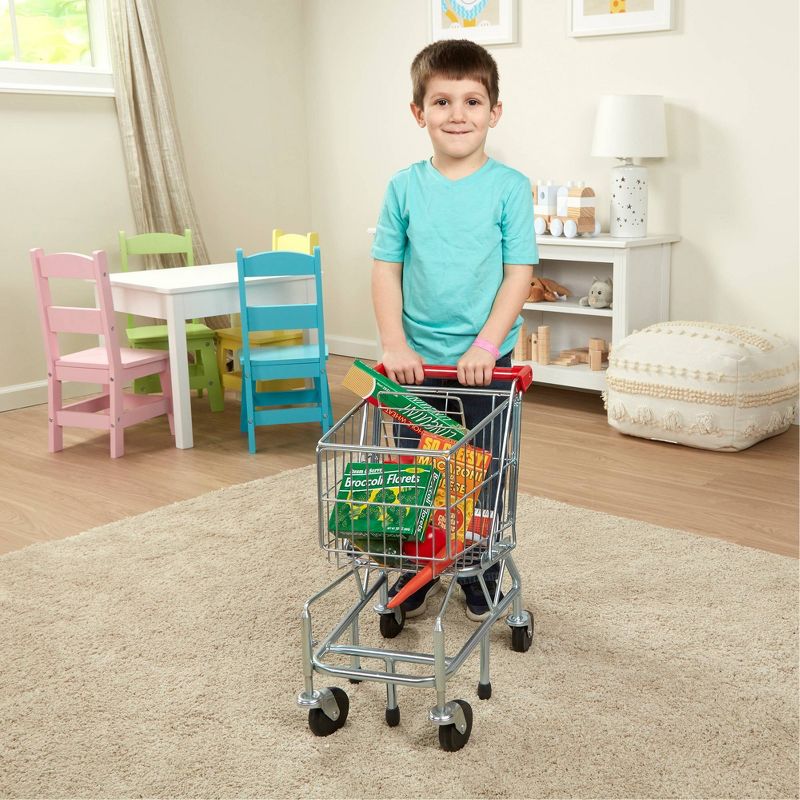 Melissa &#38; Doug Toy Shopping Cart With Sturdy Metal Frame, 4 of 13
