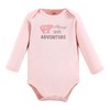 Touched by Nature Infant Girl Organic Cotton Long-Sleeve Bodysuits, Girl Woodland - 4 of 4