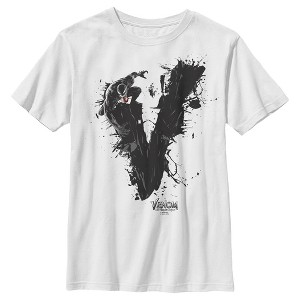 Boy's Marvel Venom: Let There be Carnage Black V Splatter T-Shirt - 1 of 4