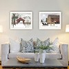 2Piece Vignette Sleigh Ride to Grandma's White Framed Wall Art for Living Room, Bedroom Wall Art Print for Home Decor by Billy Jacobs - 2 of 4