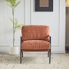 CAVINAS 27.56" Modern Accent Chair, Upholstered Arm Chair with Plush Cushions, Minimalist Metal Frame, and Wooden Armrest Design - 2 of 4