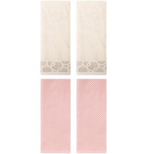REGALWOVEN 4 Pcs Cotton Bathroom Hand Towels for Kitchen - 1 of 4