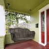 Northlight Hand Woven Resin Wicker Porch Swing with Chain - Chocolate Brown - 2 of 4