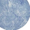 Sky Blue And Navy Blue Abstract Washable Indoor Outdoor Area Rug - 4 of 4