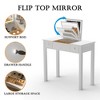 Elegant Black Vanity Table with LED Lights, Flip-Top Mirror and 2 Drawers, Jewelry Storage for Women Dressing - 3 of 4