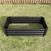 Lirago 47"L Large Rectangle Galvanized Raised Garden Bed Metal Planter Box for VegetablesFlowers Rust Proof Easy Assembly Black - 4 of 4