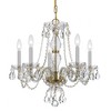 Crystorama Lighting Traditional Crystal 5 - Light Chandelier in  Polished Brass - 2 of 4