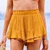 Women's Tiered Mustard Cover Up Short - Cupshe - 2 of 4