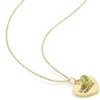 EVERLY JEWELRY | Yellow Plated Sterling Silver 1/2ct TGW Peridot "Love You Forever" Heart Pendant with Chain, 18 inc - 4 of 4