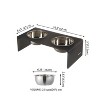 THE LICKER STORE Keaton Modern Acrylic Rectangular Elevated Pet Feeder - 4 of 4