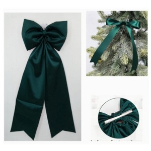 COZONY Satin Christmas Tree Topper Bow and Ribbon Bows Set - 1 of 4