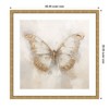Kate and Laurel Framed Art Butterfly Neutral 2 by The Creative Bunch Studio, 26x26, Mila Dark Gold - 2 of 4