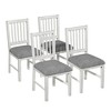 VECELO Rustic Wooden Dining Chairs Set of 2/4/6, Rubber Wood Kitchen Chairs with Padded Seat & Elegant Hollowed Backrest, Gray - 2 of 4