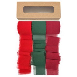 Wrapables 1.5 In x 21 Yd Fringe Chiffon Ribbons (3pcs) - 1 of 4